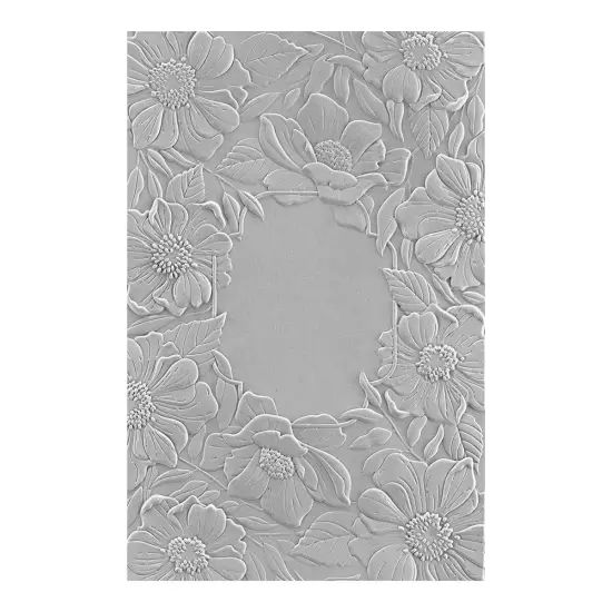 Spellbinders 3D Embossing Folder 5.5"x8.5"-Four Petal Floral {2}