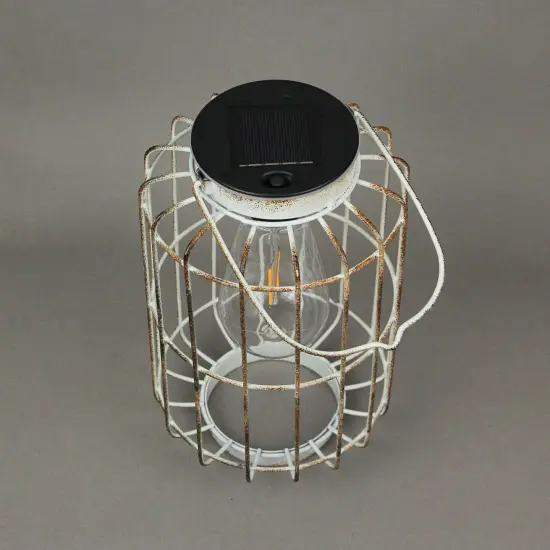 Metal Hanging Bird Cage LED Solar Light Indoor Outdoor Accent Patio Decor {4}