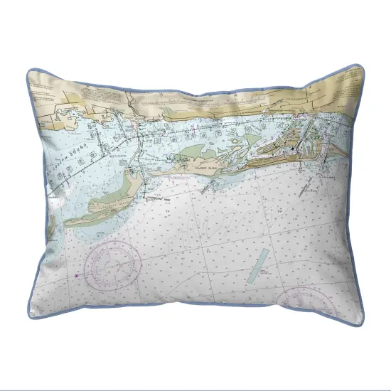 Clearwater Harbor Map Pillow 11x14 – Small Corded Decor {1}