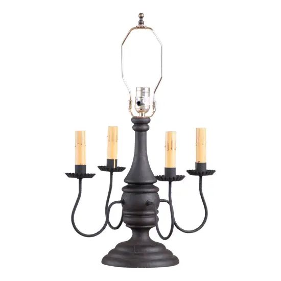 Jamestown Lamp Base in Hartford Black over Red {1}