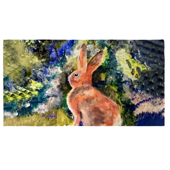 Betsy Drake Cottontail Rabbit Beach Towel Multicolor {1}