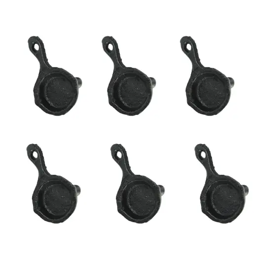 Set of 6 Mini Cast Iron Skillet Drawer Pulls Decorative Kitchen Cabinet Knobs {1}