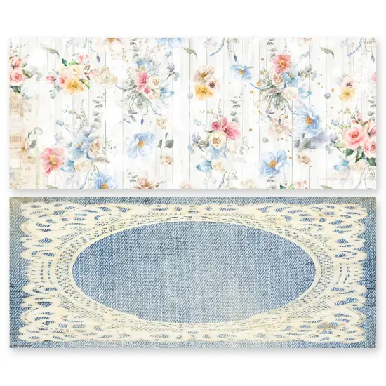 Asuka Studio Double-Sided Paper Pack 3.5"X8.5" 24/Pkg-Dusty Rose Slimline {6}