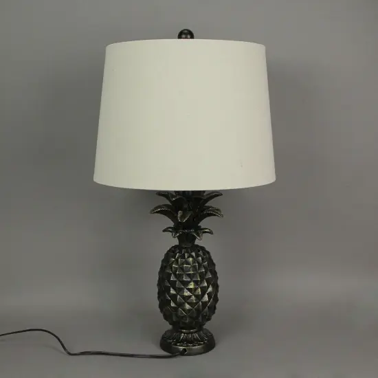 25 In Resin Pineapple Table Lamp Decorative Nightstand Light Tropical Home Decor {5}