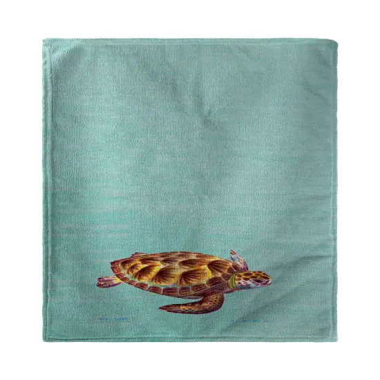 Betsy Drake Aqua Green Sea Turtle Beach Towel {1}