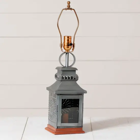 Irvin's Country Tinware Miner's Lamp Base in Antique Tin {3}