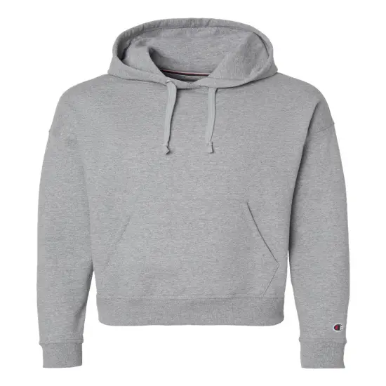 Champion&reg; Women's Powerblend Hooded Sweatshirt Light steel {1}