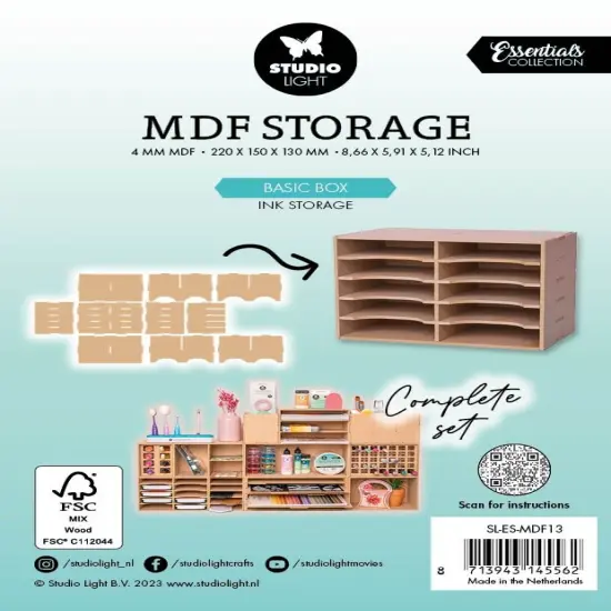 Studio Light MDF Storage Essentials-Nr. 13, Basic Box Ink Storage {1}