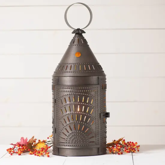 Irvins Country Tinware 27-Inch Blacksmith's Lantern with Chisel in Kettle Black {4}