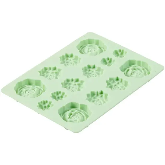 Silicone Soap Mold - Green Succulents {2}