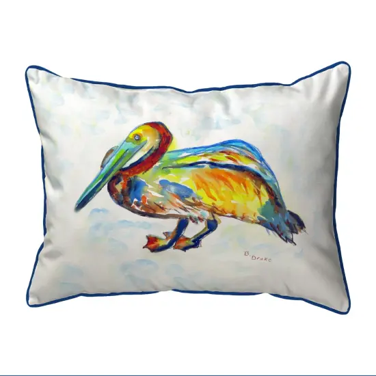 Betsy Drake Gertrude Pelican Extra Large 20 X 24 Indoor / Outdoor Pillow {1}