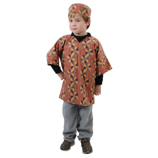 Kaplan Early Learning Company Festive Multiethnic Kente-Inspired Dashiki Boy Garment {2}