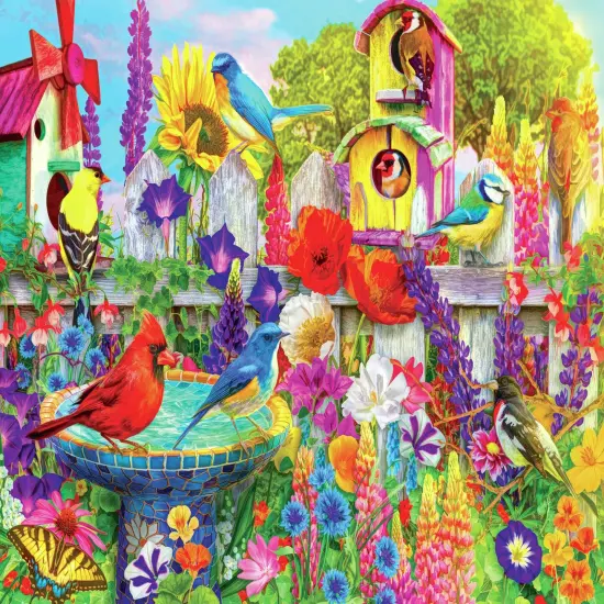 Kodak Premium Jigsaw Puzzle 1000 Pieces 20"X27"-Bird Bath Garden By Lars Stewart {3}