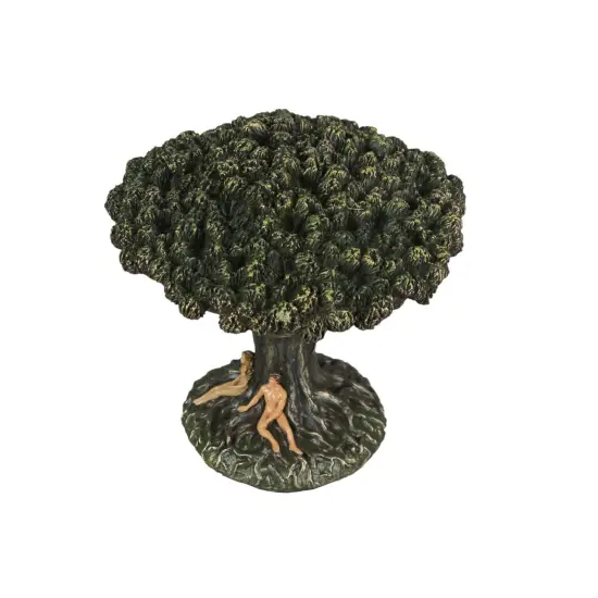 Hand Painted Tree of Life Origin of Man Statue 6.25 Inches High {3}
