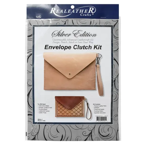 Realeather(R) Crafts Silver Edition Envelope Clutch Kit {1}