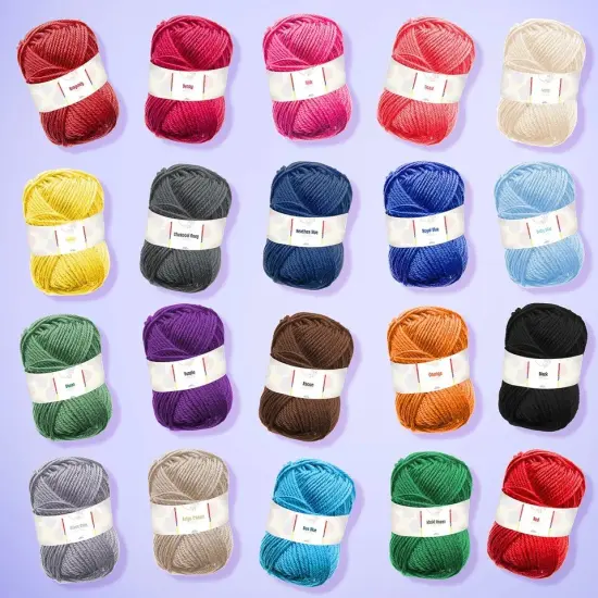 43 Piece Crochet Kit with Yarn Crochet Hooks & Accessories Beginners Crochet Set {3}