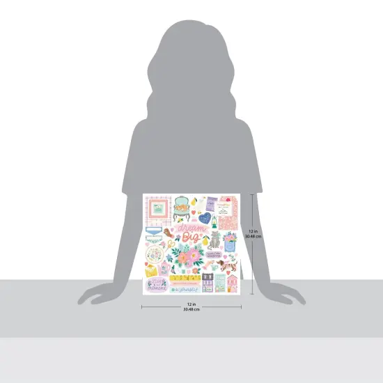 American Crafts Foam Stickers 12"X12" 120/Pkg-Poppy And Pear {3}