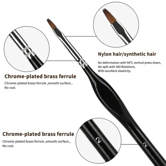 15Pcs Miniature Fine Paint Brush Set for Acrylic Model Craft Watercolor Painting {3}