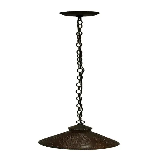 Stockbridge Shade Light with Chisel in Rustic Tin 12 Inches Diameter {4}