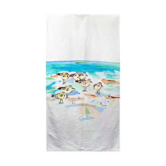 Betsy Drake Seven Sanderlings Beach Towel Multicolor {1}