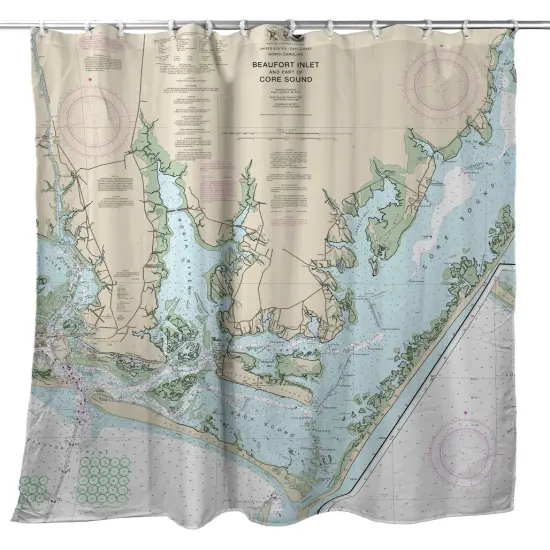 Betsy Drake Beaufort Inlet Core Sound NC Shower Curtain {1}