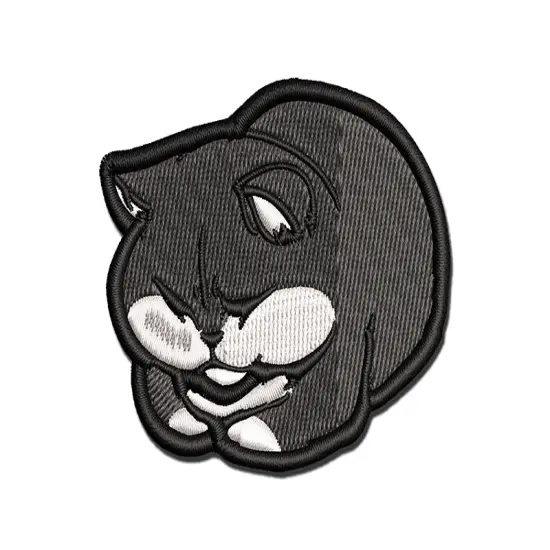 Chonk the Chubby Fat Cat Multi-Color Embroidered Iron-On or Hook & Loop Patch Applique {1}