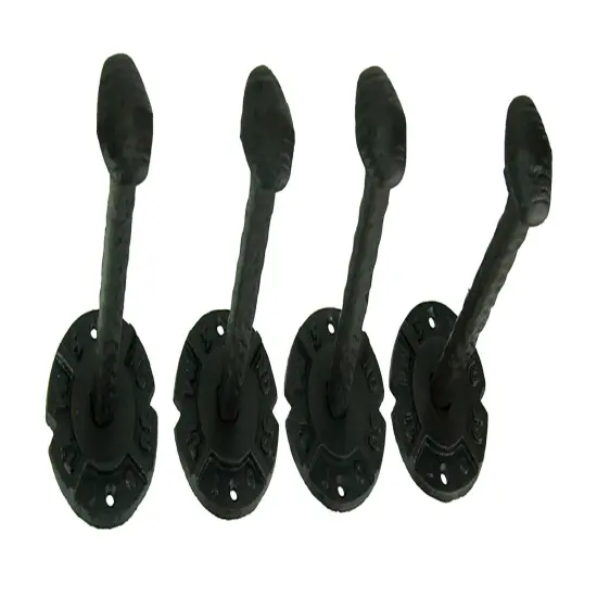 Rustic Cast Iron Antique Nail Wall Hook Set of 4 {1}