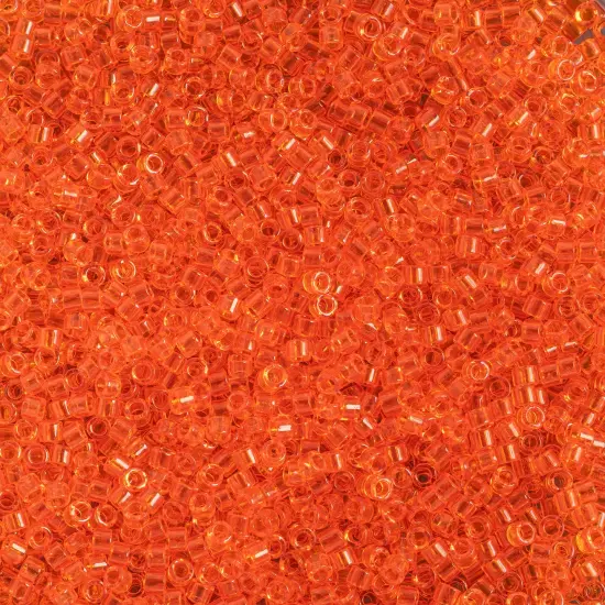 Miyuki Delica 50g Transparent Glass Beads, 11/0 Orange (DB0703) {1}