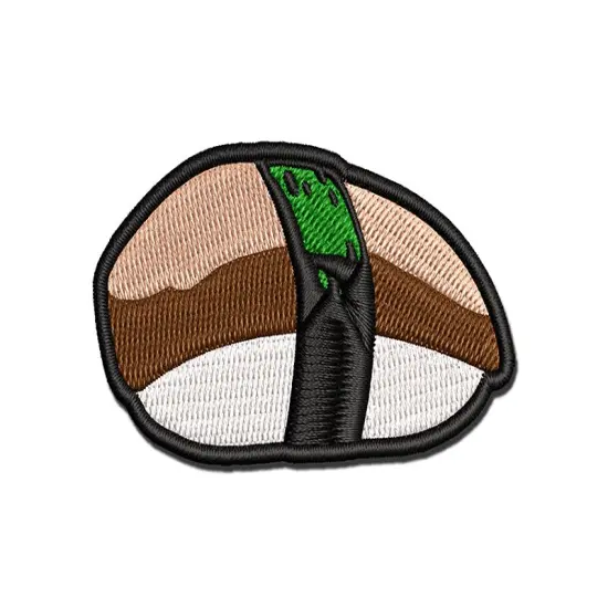 Eel Unagi Nigiri Sushi Sashimi Multi-Color Embroidered Iron-On or Hook & Loop Patch Applique {1}