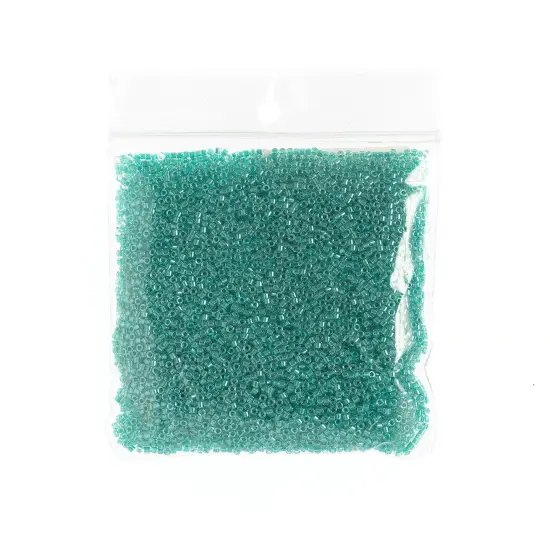 Miyuki Delica 50g Sparkle Lined Glass Beads, 11/0 Aqua Green (DB0904) {2}