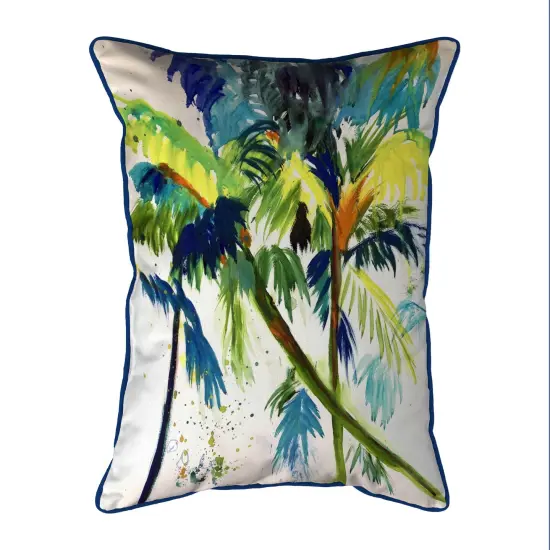 Betsy Drake Leaning Palm Large Indoor/Outdoor Pillow 16x20 Multicolor {1}