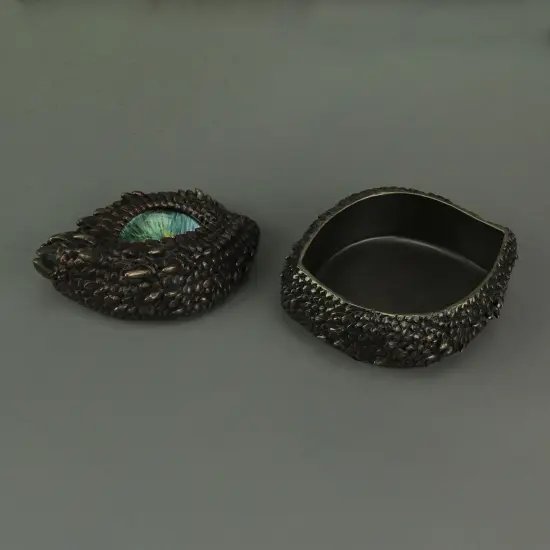 Antique Bronze Finish Thorny Dragon Eye Trinket / Stash Box {4}