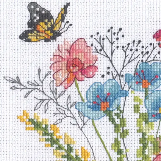 Dimensions Counted Cross Stitch Kit 16"x8" - Wildflower Vases {4}