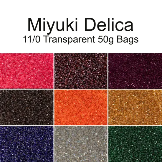 Miyuki Delica 50g Transparent Glass Beads, 11/0 Grey Mist AB DB1251 {4}