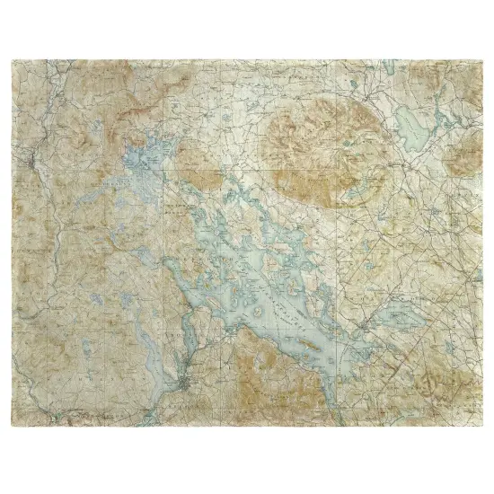 Betsy Drake Winnipesaukee, NH Nautical Map Place Mat Set of 4 {1}