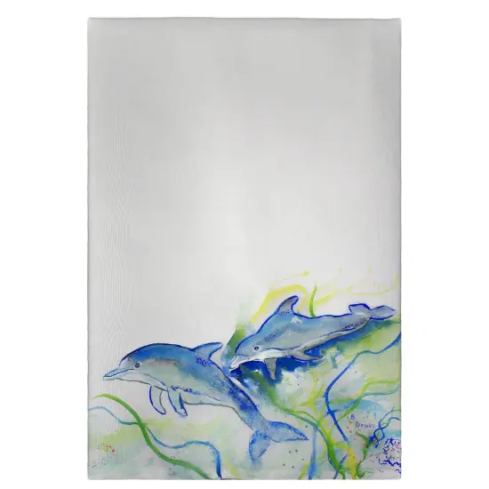 Betsy Drake Betsy's Dolphins Guest Towel {1}