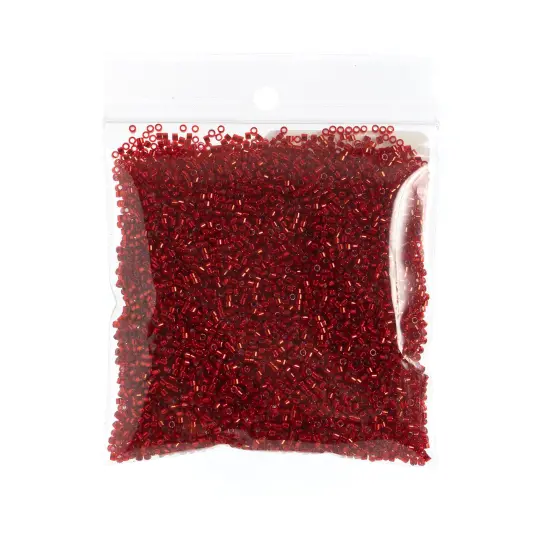 Miyuki Delica 50g Silver Lined Glass Beads, 11/0 Red (DB0602) {2}
