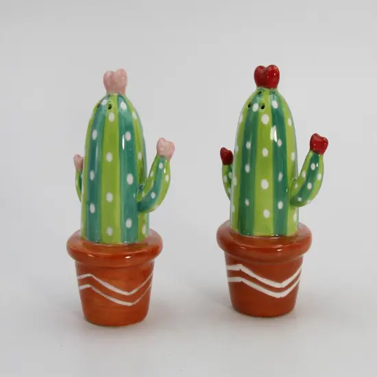 Ceramic Cactus with Hearts Salt and Pepper Shakers, Home D&eacute;cor, Gift for Her, Gift for Mom, Kitchen D&eacute;cor, Valentines D&eacute;cor, Romantic D&eacute;cor {4}