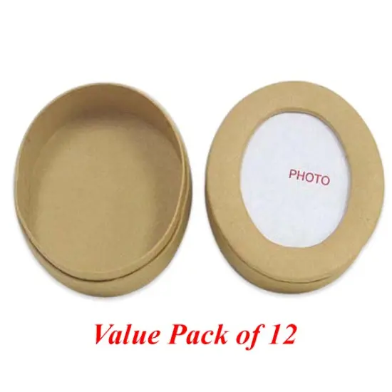 Value Pack of 12 Oval Photo Box - Small {3}