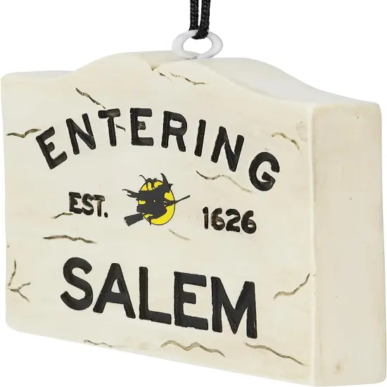 Tree Buddees Entering Salem Sign with Witch Halloween Ornament {5}