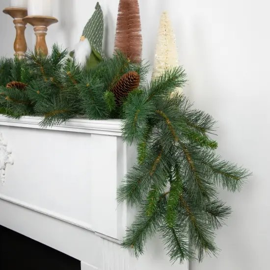 Northlight Pine and Pine Cones Artificial Christmas Garland - 9' x 12" - Unlit Green {3}