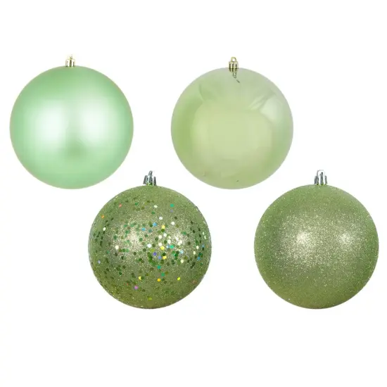 Vickerman 2.75 in. Celadon Ball 4-Finish Asst Christmas Ornament {1}