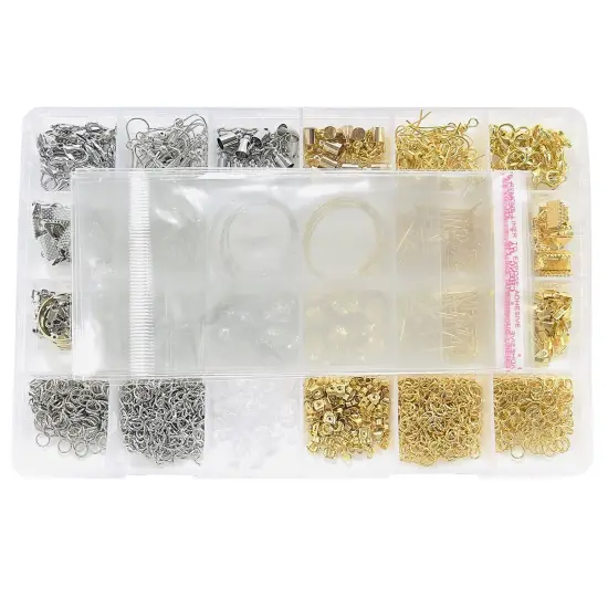 Jewelry Findings Kit of 24 Gold/Silver Plated Items {4}
