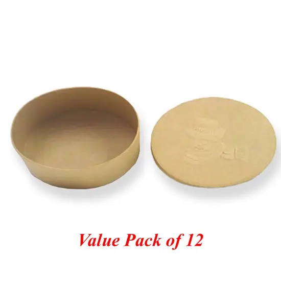 12 Units of Oval Box with Snowman Embossed Lid {3}