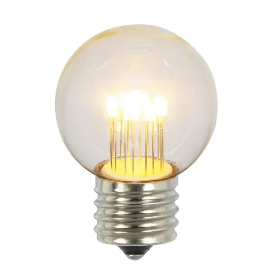 5PK -Vickerman Warm White Glass G50 Transparent LED Replacement Bulb {1}