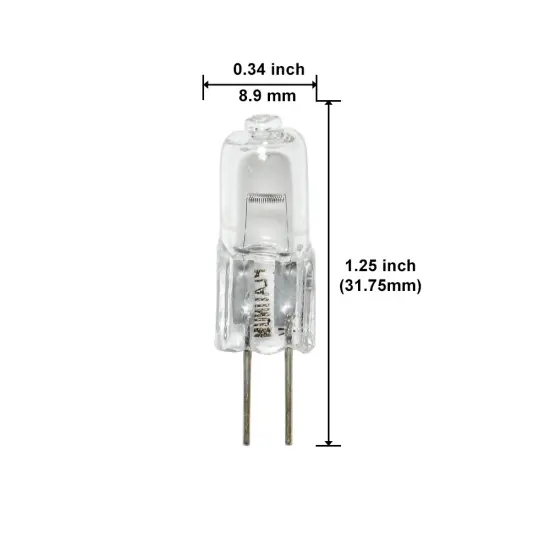 Platinum 5W 12V G4 Bi-Pin Base Clear Halogen Bulb {2}