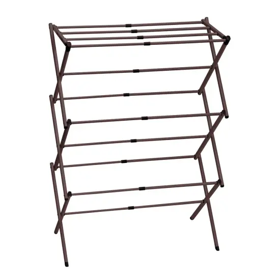 mDesign Foldable Accordion Clothes Drying Rack, Bronze {4}