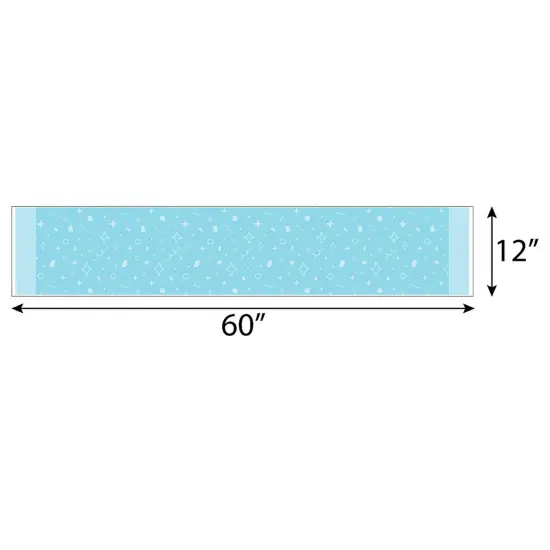Big Dot of Happiness Blue Confetti Stars - Petite Simple Party Paper Table Runner - 12 x 60 inches {4}