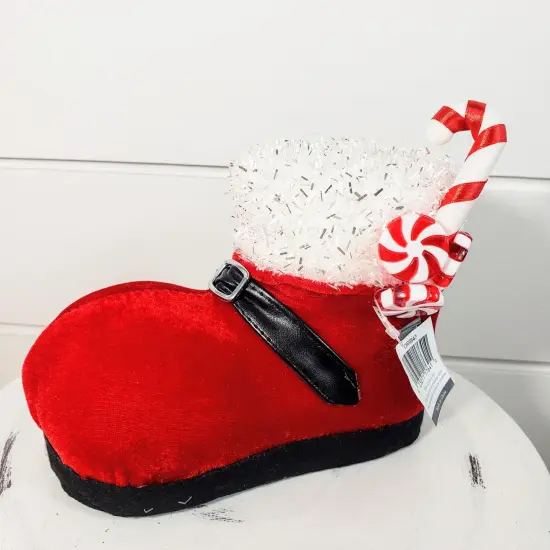 Festive Delight: 7.5"Lx6"H Santa Boot Ornament for Christmas Decor-OR9847 {3}