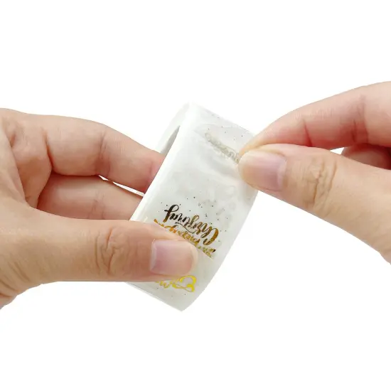 Wrapables Christmas Stickers Label Roll, Holiday Stickers for Sealing Cards, Envelopes, Gift Boxes, Festive Party Favors (500 pcs) Merry Christmas {3}